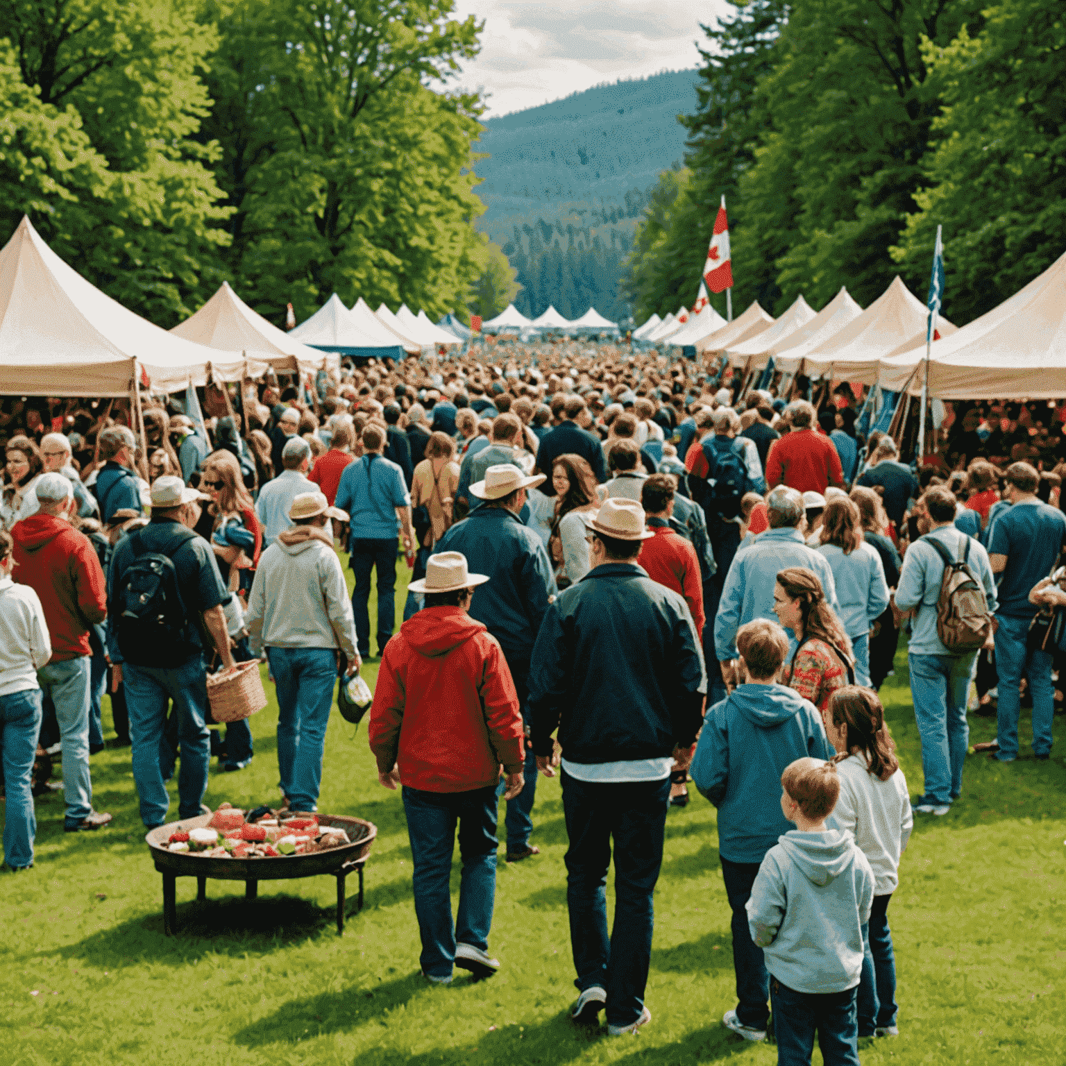 An image illustrating social and cultural events in Canada, such as a festival or community gathering.